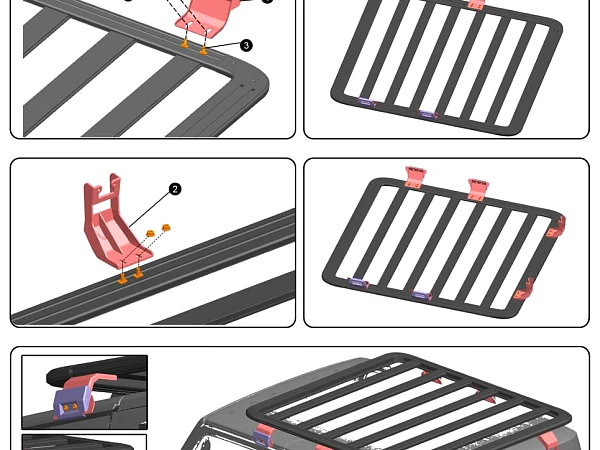 Jeep Wrangler JK fitted with Jeep Wrangler JK Alloy Roof Rack (Up to 250kg) - View 16