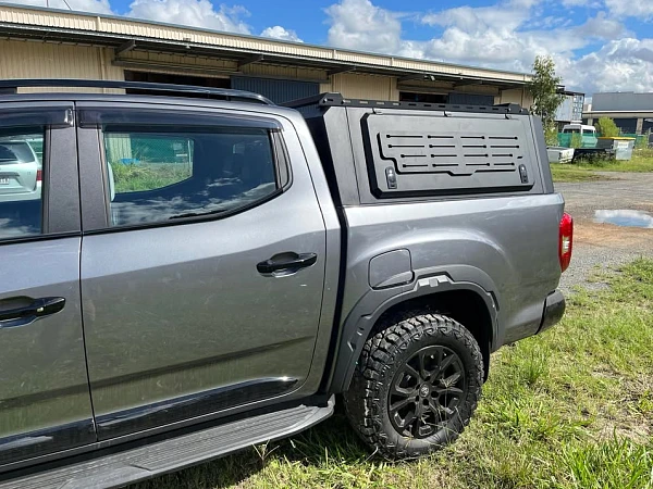 LDV T60 fitted with Low Profile Steel Canopy for Toyota Hilux Space/Extra Cab N80 SR5 2015 - 2025,  2015-2018 SR - View 3