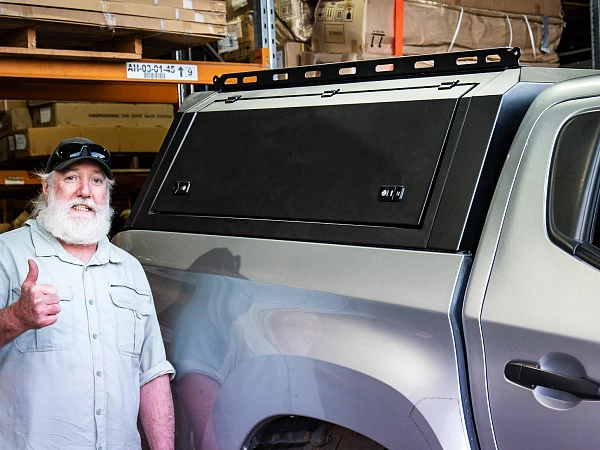 Mitsubishi Triton fitted with Roof Rack + Steel Canopy for Mitsubishi Triton - View 2