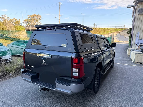 Mitsubishi Triton fitted with Roof Rack+  Powder Coated Steel Canopy for Mitsubishi Triton MV 2024+ - View 4