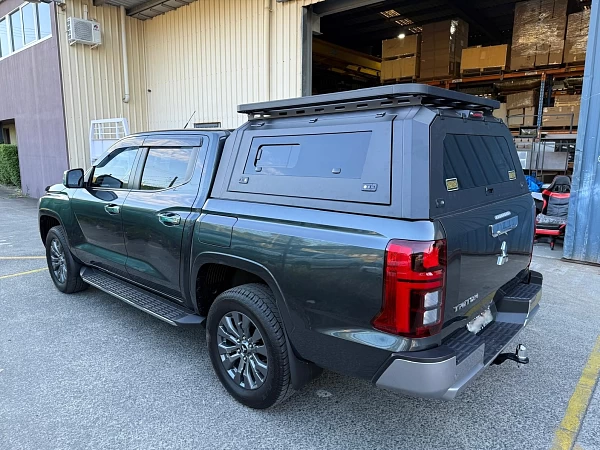 Mitsubishi Triton fitted with Roof Rack+  Powder Coated Steel Canopy for Mitsubishi Triton MV 2024+ - View 6