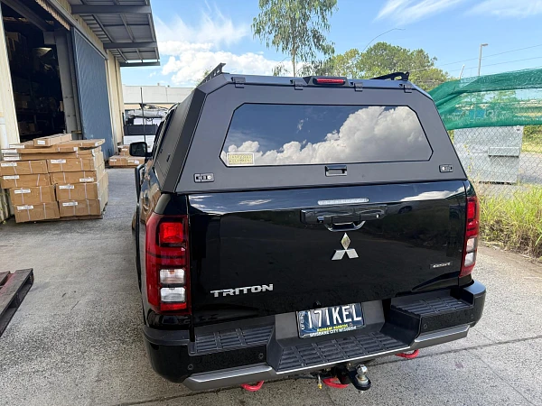 Mitsubishi Triton fitted with Powder Coated Aluminium Canopy for Mitsubishi Triton MV 2024+ - View 3