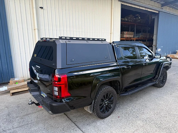 Mitsubishi Triton fitted with Powder Coated Aluminium Canopy for Mitsubishi Triton MV 2024+ - View 5
