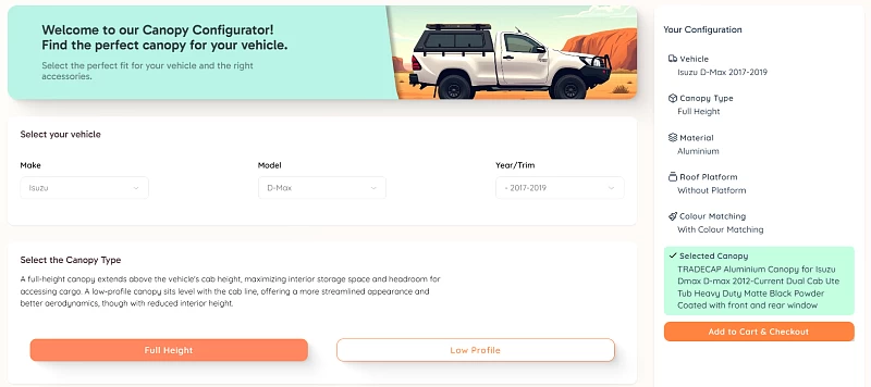 Introducing Our New Canopy Configurator