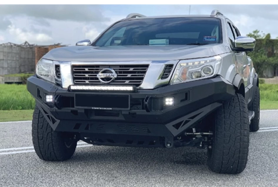 Revolution Bullbar for Navara NP300 D23 2015-19 Airbag Compatible ADR Matte Black Steel