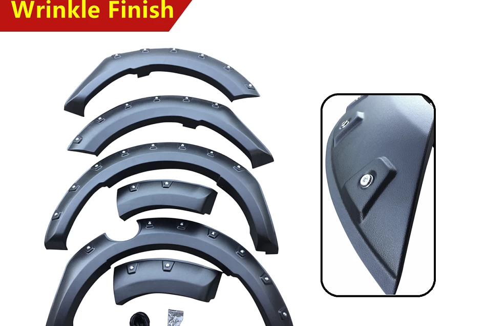 Fender Flares Pocket Style Wrinkle Black Wheel Arch suit Mazda BT50 BT-50 2012-2020 Jungle 4WD