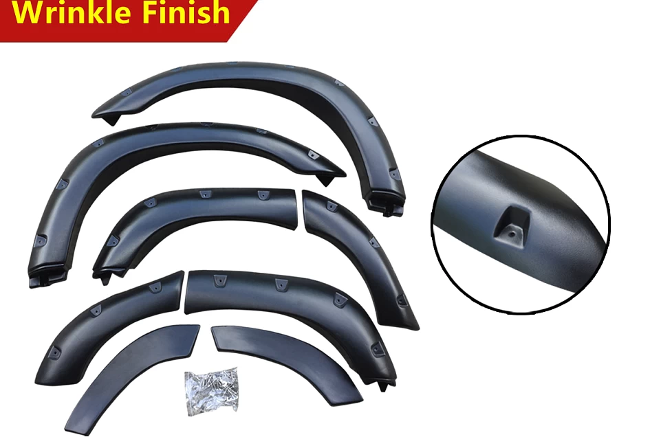 Fender Flares Jungle Style Matte Black 6PCS Suit Toyota Landcruiser 80 Series 1990-97 SUV 4WD