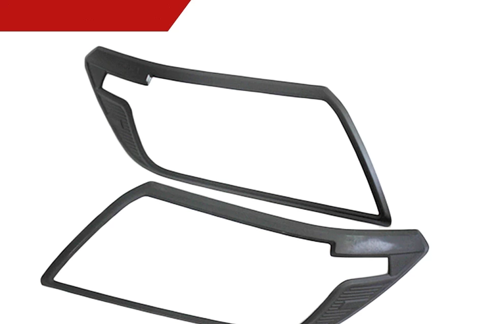 Matt Black Head Light Cover Trim to suit Nissan Navara NP300 D23 2014-2019