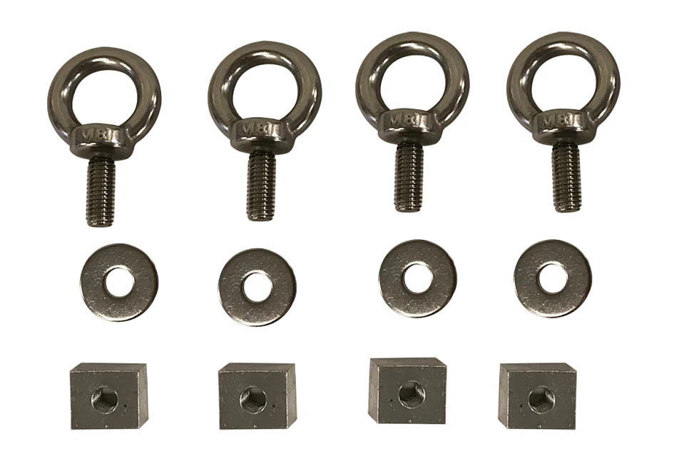 4X Stainless Steel Eye Bolt Tie Down Kit for Platform Roof Rack fix The 4WD Awning