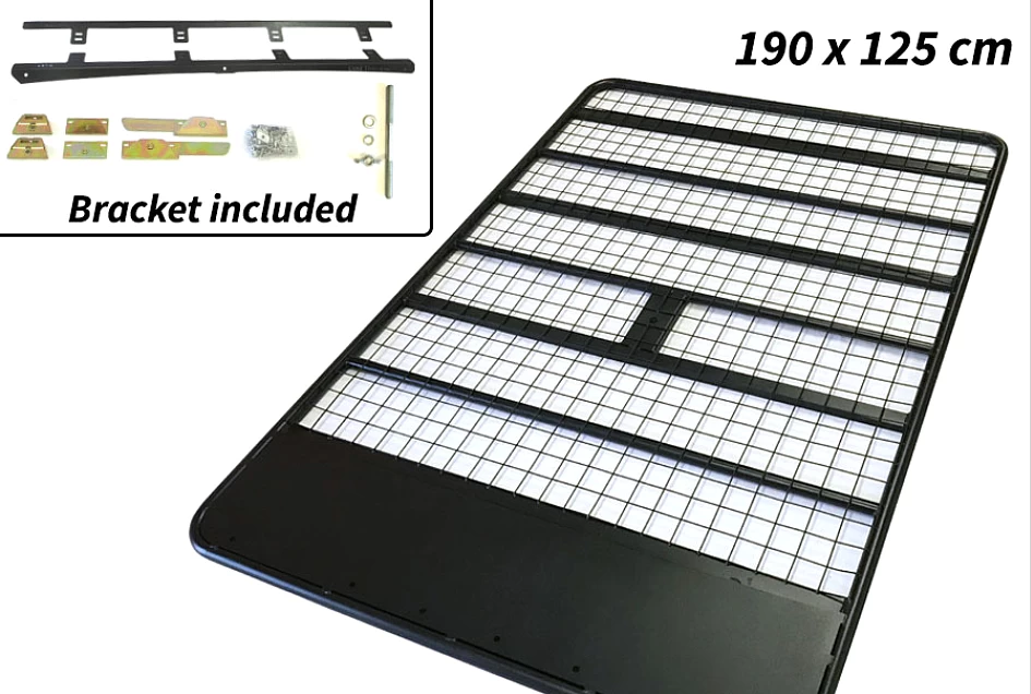 Flat Roof Rack Fits Mitsubishi PAJERO 99 -2018 Powder Coated Steel Matte Finish Low Profile platform 