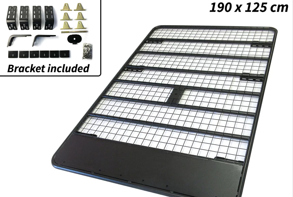 Flat Roof Rack Fits TOYOTA Prado 120 series Steel Powder Coated Flat Low Profile 4x4 
