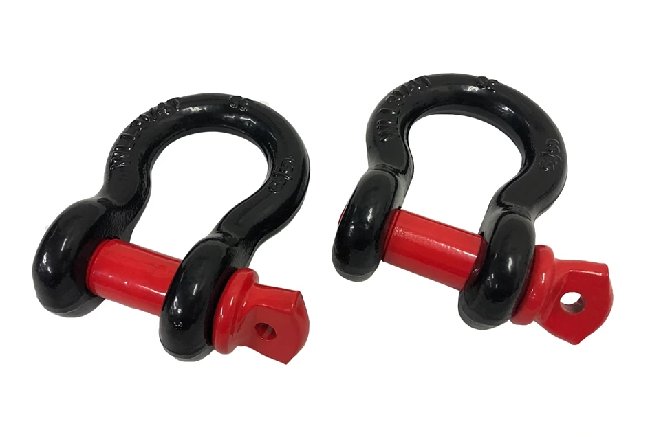D Shackle 5/8" 16mm Black Pair 4x4 off road shackle Caravan Trailer