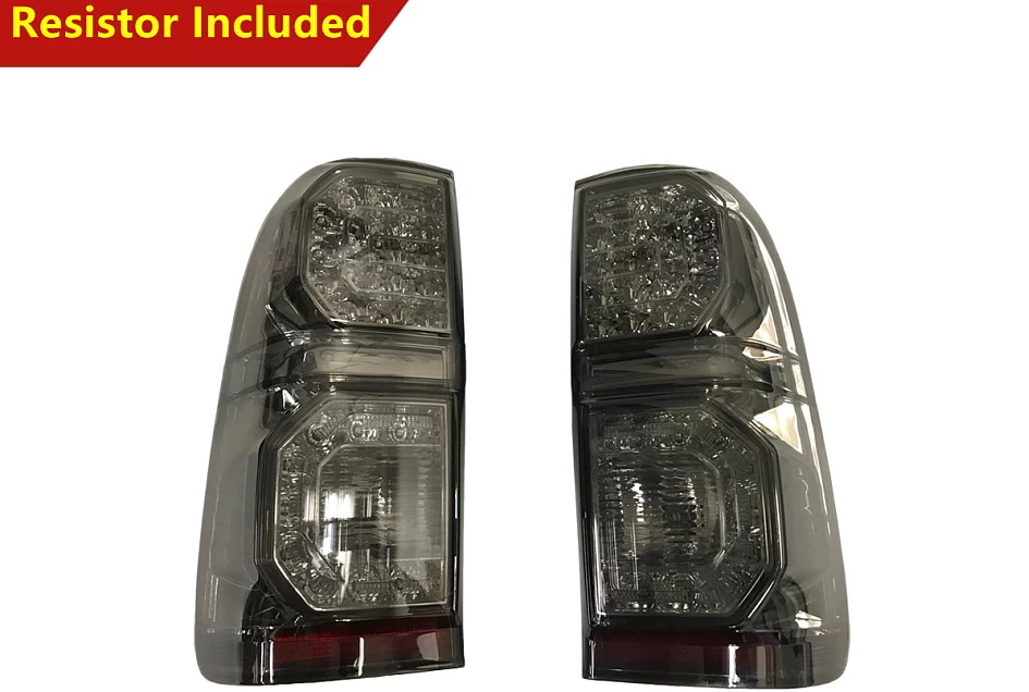 Semi Smoked LED Tail Light Fit Toyota Hilux N70 2005-2015 Rear Tail Lamp Pair
