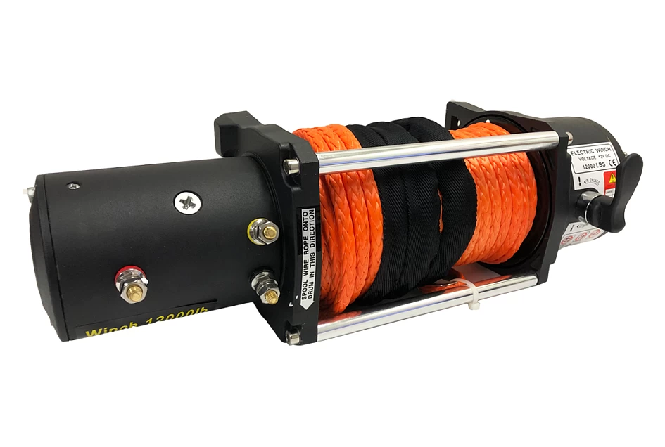 Electric Winch 12000 LBS 6hp 12v Motor Wireless Controller 4X4 Syntheic Rope 26m Recovery