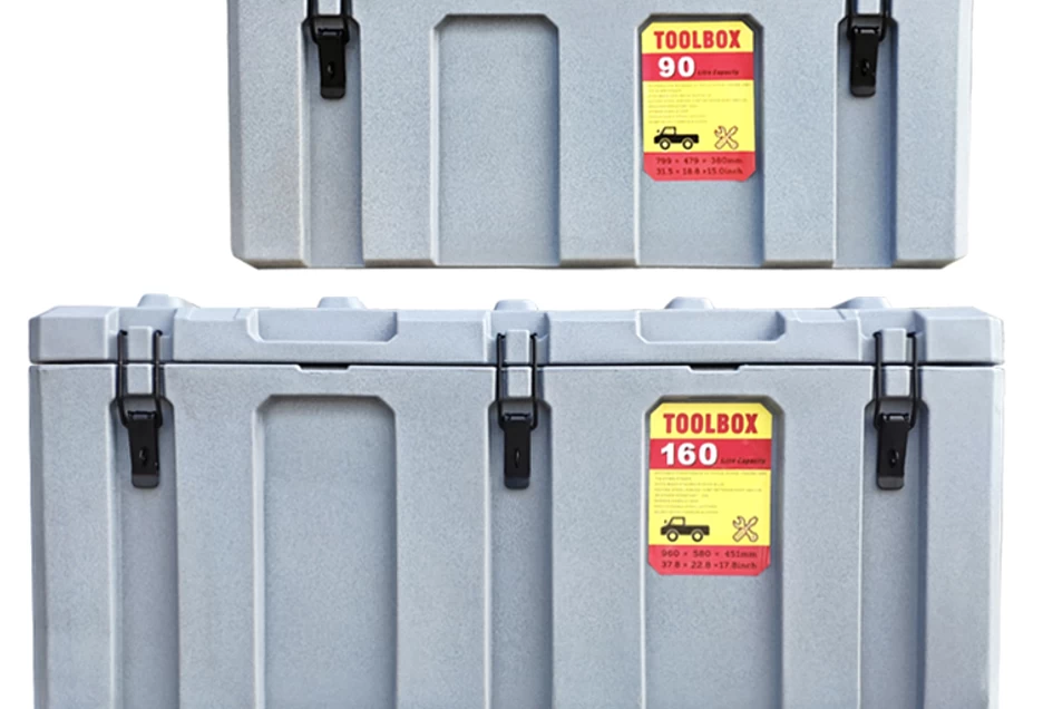 90+160L Poly Tool Box Storage Grey