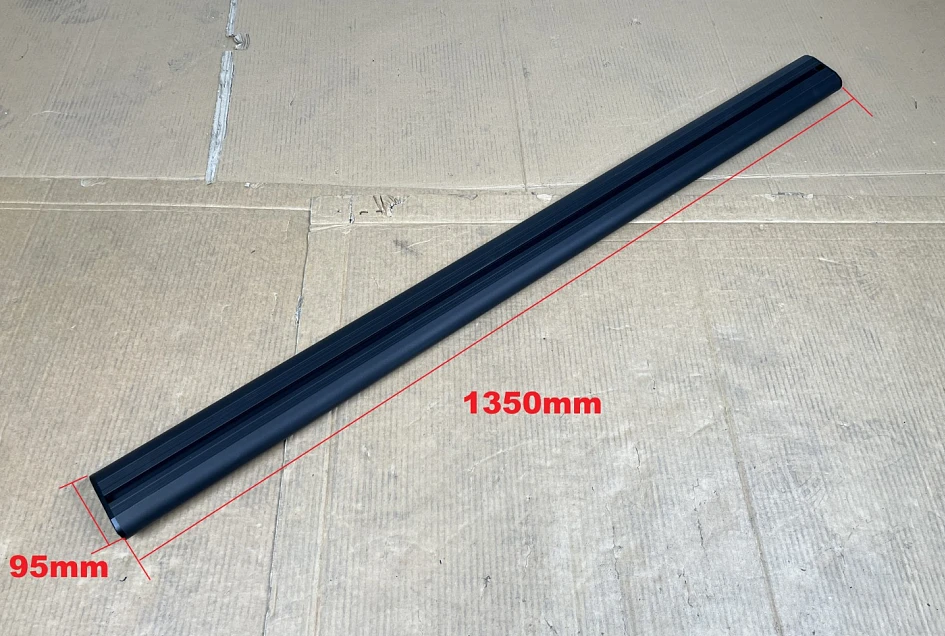 Heavy Duty Alloy 135x9.5cm Cross Bar with Bolts set Compatible with Canopy Gen1 and 2 Roof Rails