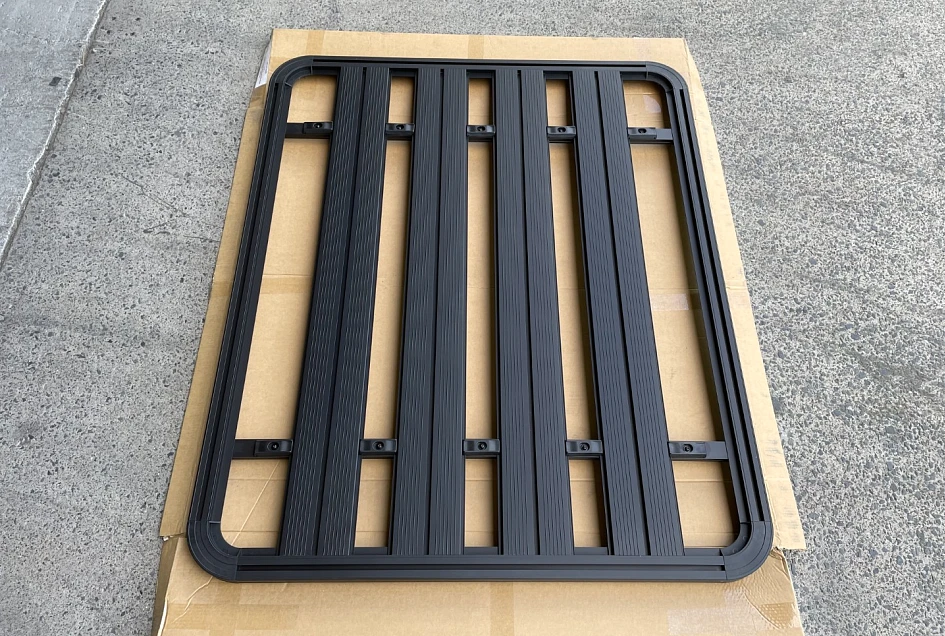 150x125cm Alloy Flat Roof Rack Platform Aluminium with Hardware for Canopy Mounting