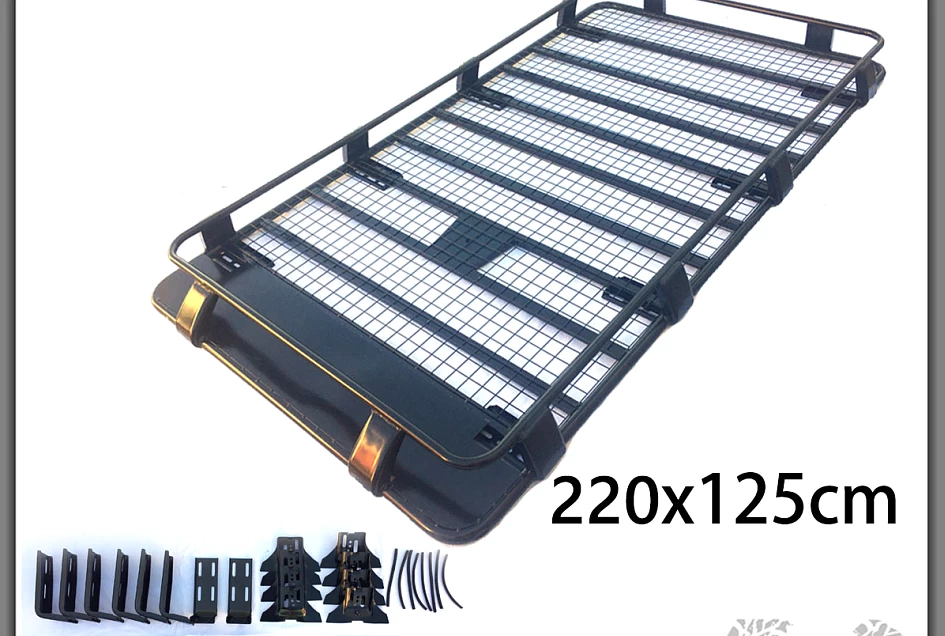 Roof Rack Basket Full Length Gutter Fit 220x 123cm fits Nissan Patrol GU GQ MQ Landcruiser 80
