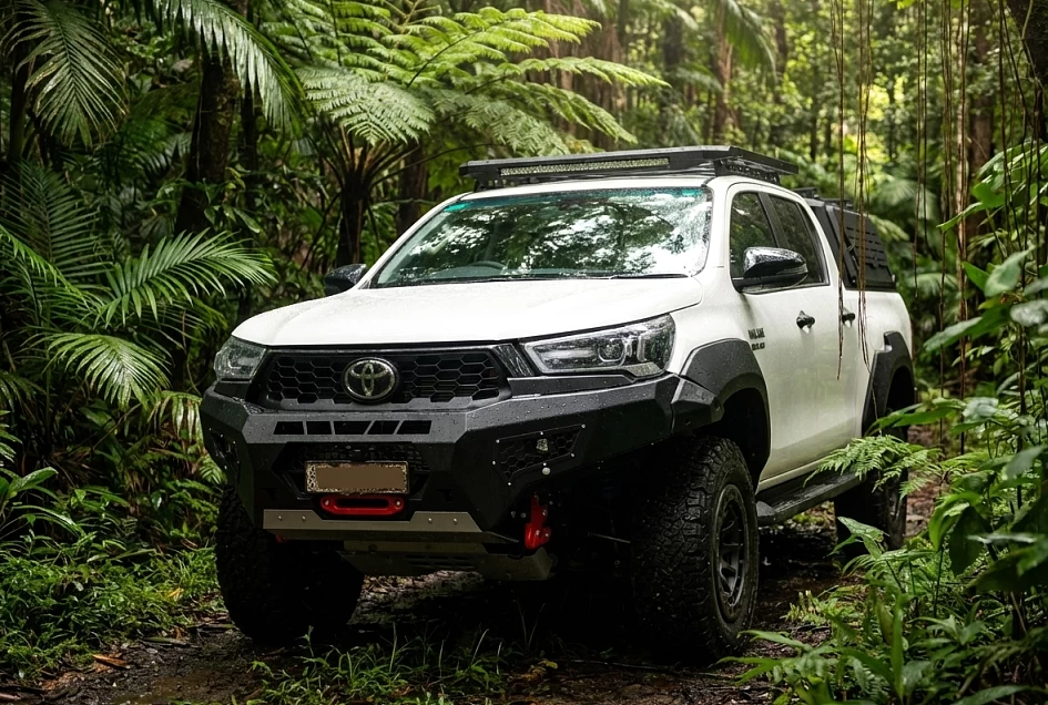 Revolution Bullbar for TOYOTA HILUX N80 2024+ with Bashplate and Recovery Kit Hoop less